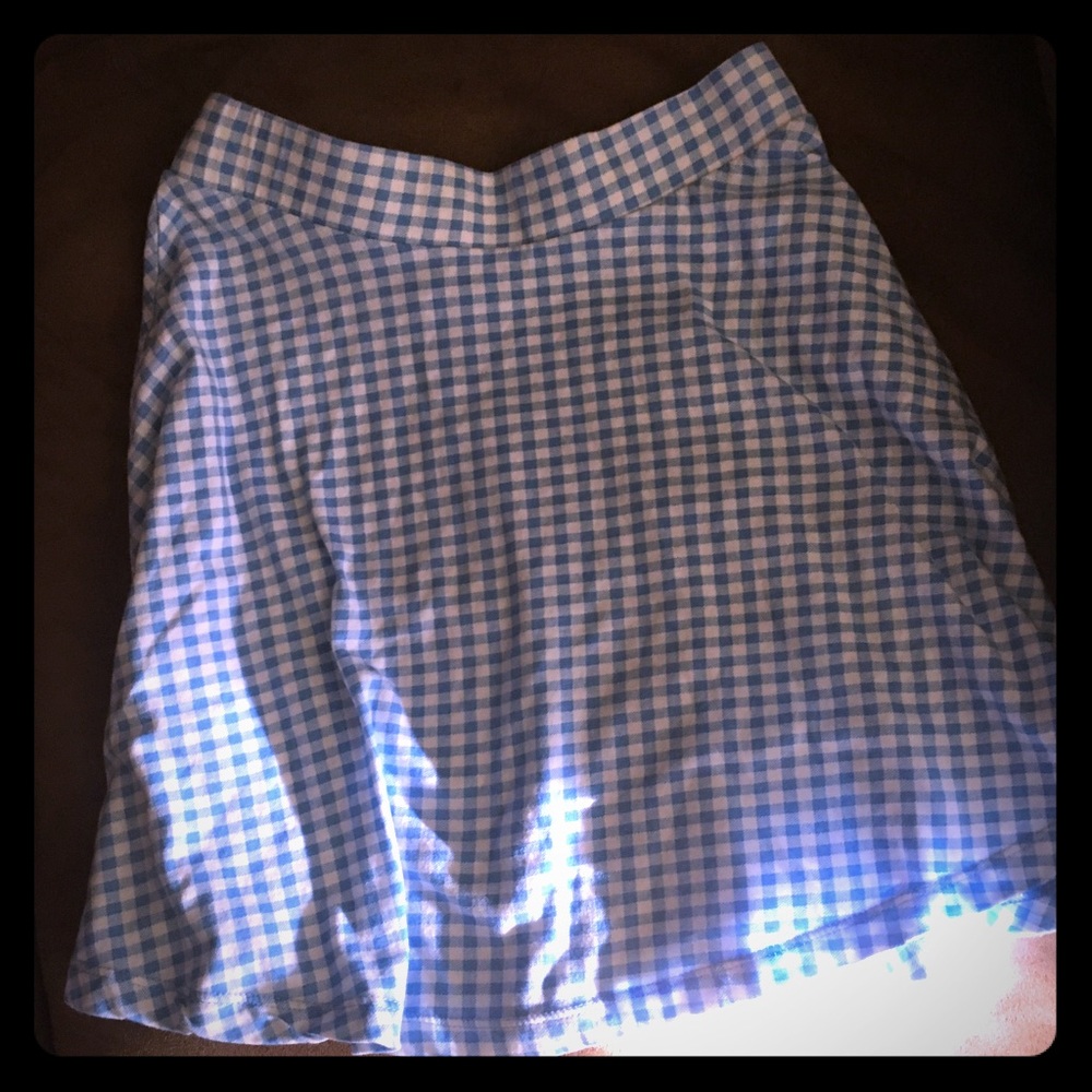 Blue and white skirt